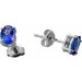 Tansanit Ohrstecker Platin 950 blaue Edelsteine 1.50ct