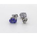 Tansanit Ohrstecker Platin 950 blaue Edelsteine 1.50ct