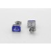 Tansanit Ohrstecker Platin 950 blaue Edelsteine 1.90ct
