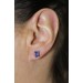 Tansanit Ohrstecker Platin 950 blaue Edelsteine 1.90ct