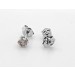 Brillant Ohrstecker Platin 950 Champagner Natur Diamanten 0.50ct