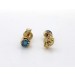Brillant Ohrstecker Gold 585 14K Blaue Natur Diamanten 0.50ct