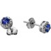 Tansanit Ohrstecker Platin 950 blaue Edelsteine 0.52ct Natur Diamanten 0.15ct