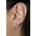 Brillant Ohrstecker 950 Platin Blaue Natur Diamanten 0.50ct