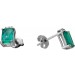 Smaragd Ohrstecker Platin 950 grüne Edelsteine 1.9ct Natur Diamanten 0.05ct