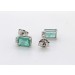 Smaragd Ohrstecker Platin 950 grüne Edelsteine 1.9ct Natur Diamanten 0.05ct