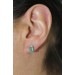 Smaragd Ohrstecker Platin 950 grüne Edelsteine 1.9ct Natur Diamanten 0.05ct