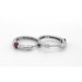 Rubin Creolen Platin 950 rote Edelsteine 0.50ct Natur Diamanten 0.05ct