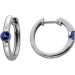Tansanit Creolen Platin 950 blaue Edelsteine 0.50ct Natur Diamanten 0.05ct
