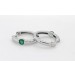 Smaragd Creole Platin 950 grüne Edelsteine 0.50ct