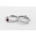 Rubin Creolen Platin 950 rote Edelsteine 0.60ct