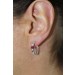 Rubin Creolen Platin 950 rote Edelsteine 0.60ct