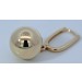 Ovale Creolen Kugel Anhänger Gold 585 14K