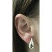 Paisley Ohrstecker Gold 585 14 Karat Tropfen halbmassiv