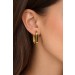 Ovale Creolen Hoops Gold 333 8 Karat halbmassiv