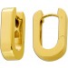 Ovale Creolen Hoops Gold 585 14 Karat halbmassiv