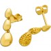 Tropfen Paisley Ohrstecker Gelbgold 585 14 Karat halbmassiv