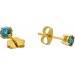 Diamant Ohrstecker Gold 585 14K blaue Natur Diamanten 0.50ct