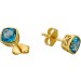 Topas Ohrstecker Gold 585 14K hellblaue Swiss Blautopase 2.64ct 