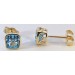 Topas Ohrstecker Gold 585 14K hellblaue Swiss Blautopase 2.64ct 