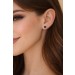 Diamant Ohrstecker Gold 375 9K Natur Rhodolite Labor Diamanten 0.20ct 