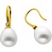 Perlen Ohrringe Gold 585 Natur Diamanten 0.032ct Süßwasserperlen