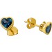 Herz Ohrstecker Gold 14K 585 London Blau Topas Edelsteine 2.00ct