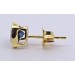 Herz Ohrstecker Gold 585 14K nat London Blau Topas Edelsteine 2.0ct