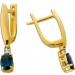 Blauopas Ohrhänger Gold 585 14K London Bluetopase Natur Diamanten