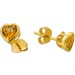 Herz Ohrstecker Gold 585 gelbe natürliche Citrine 