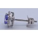 Brillant Ohrringe Platin 950 nat Tansanite 1.06ct Labor Diamanten 0.2ct