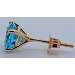 Blautopas Ohrstecker Gold 585 14K nat Swiss Bluetopase 4.68ct