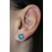 Blautopas Ohrstecker Platin 950 nat Swiss Bluetopase 4.33ct