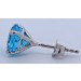 Blautopas Ohrstecker Platin 950 nat Swiss Bluetopase 4.33ct