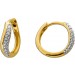 Brillant Creolen Gold 585 14K Natur Diamanten 0.11ct