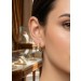 Brillant Creolen Gold 585 14K Natur Diamanten 0.11ct