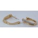 Ovale Creolen Gold 585 14K Natur Diamanten 0.20ct
