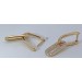 Paperclip Ohrringe Gold 585 14K Natur Diamanten 0.20ct