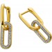 Paperclip Ohrringe Gold 585 14K Natur Diamanten 0.20ct