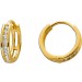 Brillant Creolen Gold 375 9K Lab Grown Diamanten 0.16ct