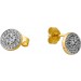 Halo Diamant Ohrstecker Gold 585 14K Natur Diamanten 1.15ct