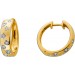 Diamant Klapp Creolen Gold 333 8K Lab Grown Brillanten 0.36ct