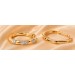 Diamant Creolen 13mm Gold 585 14K Brillanten 0.08ct 