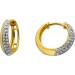 Diamant Creolen 13mm Gold 585 14K Diamanten 0.21ct