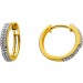 Diamant Creolen 13mm Gold 585 14K Diamanten 0.18ct
