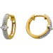 Diamant Creolen 13mm Gold 585 14K Diamanten 0.15ct