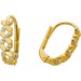 Zirkonia Blüten Creolen Gold 333 8 Karat weiße Zirkonia Steine