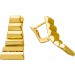 Ohrhänger Gold 333 8 Karat Treppen Design