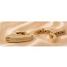 Zirkonia Creolen Gold 333 8 Karat Tropfen Design weiße Zirkonia