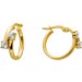 Zirkonia Creolen Gold 333 8 Karat weiße Zirkonia Steine
